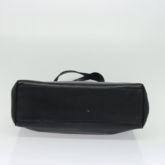 Salvatore Ferragamo Tote Bag Leather Embossed Navy Gold Auth - Picture 13 of 16